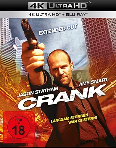 Crank [Extended Cut] (4K Ultra HD) + (Blu-ray) - Actionfilm für Erwachsene, beeindruckende 4K Ultra HD-Qualität für ein intensives Seherlebnis