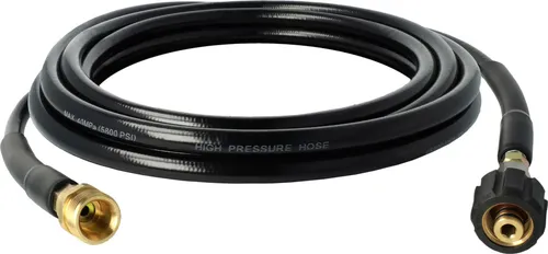 vhbw 5 m Verlängerungsschlauch kompatibel mit Kärcher K 3.99 M plus T 100, K 300M-PL-HORNBACH Hochdruckreiniger mit M22 x 1,5 Gewindeanschluss Schwarz