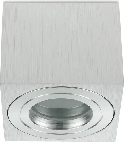 Sweet LED Aufbaustrahler Bad eckig flach Aluminium IP44 Aufbauspot