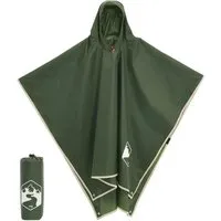 vidaXL Regenponcho 4004197, 145 x 223 cm, Wiederverwendbar, grün - Funktionsjacken, vielseitig einsetzbar als Regen- und Sonnenschutz, wasserdicht mit PU-Beschichtung und inkl. praktischer Tasche zum Verstauen.