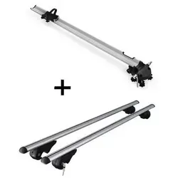 Fahrradträger Bike Pro + Dachträger Rio 120 für Skoda Octavia ab '04 - Fahrradträger und Dachträger Set für Skoda Octavia ab '04, ideal für alle Fahrradtypen, leichtes Aluminium, einfach zu montieren und maximiert den Innenraum für mehr Komfort.