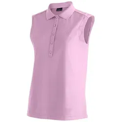 Maier Sports Poloshirt Ulrike ärmellos Damen Polo – Leichtes Funktionsshirt in Rosa - Ärmelloses Damen Poloshirt aus 100% Polyester, ideal für aktive Tage. Pflegeleicht und komfortabel für Freizeit und Sport. Größe 50, blassrosa.