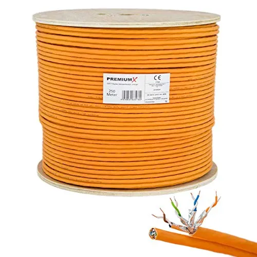 CAT 7 50m Netzwerkkabel Duplex S/FTP - Hochgeschwindigkeits Ethernetkabel, ideal für schnelle Internetverbindungen mit Meterskalierung für einfache Installation.