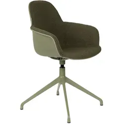 Zuiver Albert Kuip Armlehnstuhl drehbar in Grün - Der Zuiver Albert Kuip Armlehnstuhl vereint modernes Design mit hohem Komfort. Ideal für Büro und Zuhause, bietet er eine drehbare Funktion für maximale Flexibilität. Hochwertige Materialien garantieren Langlebigkeit.