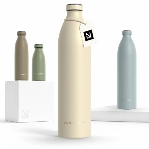 LARS NYSØM Isolierflasche Ren - BPA-freie Thermosflasche - Isolierflaschen in 350ml, 500ml, 750ml, 1l, 1,5l - Minimalistisches Design für authentischen Geschmack und hohe Funktionalität.