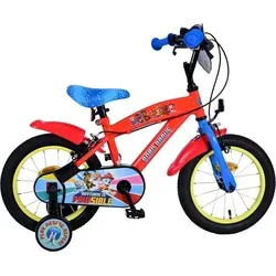 Paw Patrol Kinderfahrrad 14 Zoll - Jungen mit zwei Handbremsen - Jugend- & Kinderfahrräder mit abnehmbaren Stützrädern, geschlossenen Kettenschutz und höhenverstellbarem Sattel für sicheres und komfortables Lernen.