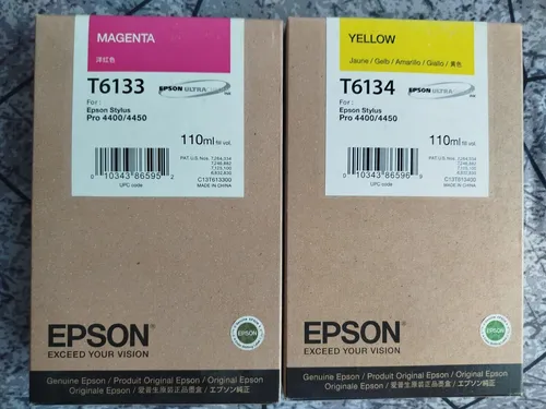 Original Epson T6133 Magenta + T6134 Gelb Tintenpatronen - DE Kostenlos Versand!