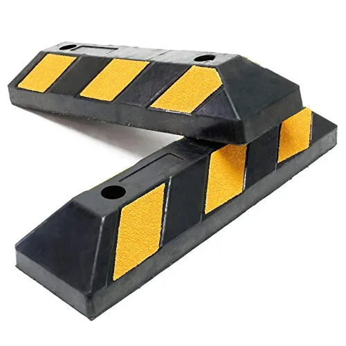 Wiltec Radstopper mit Reflektoren – Parkplatzbegrenzung aus Ebonite-Hartkautschuk - Robuste Radstopper zur sicheren Parkplatzbegrenzung aus langlebigem Ebonite-Hartkautschuk. Mit reflektierenden Elementen für optimale Sichtbarkeit und einfacher Montage – ideal für Garagen und Parkplätze.