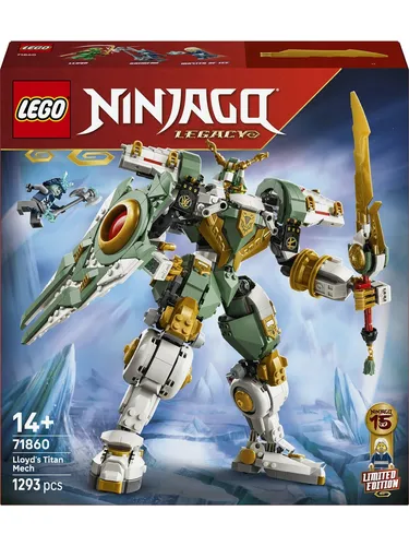LEGO® Ninjago 71860 - Lloyds Titan-Mech zum 15-jährigen Jubiläum - Vollständiges Set mit 1293 Teilen, ideal für kreative Bauprojekte. Verpackt in einer ansprechenden Schachtel, perfekt für Fans ab 14 Jahren.