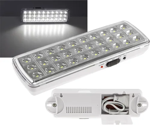 ChiliTec 21505 LED Notleuchte "CTNL-30 SMD" mit Lithium Akku - Effiziente Notleuchte mit 30 Hochleistungs-LEDs und langlebigem Lithium Akku. Bei Stromausfall schaltet sie automatisch ein. Ideal für Wand- oder Deckenmontage.