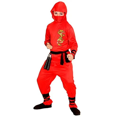 W WIDMANN MILANO Party Fashion - Kinderkostüm Red Dragon Ninja, Krieger, Samurai, Faschingskostüme