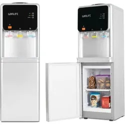 WINLIFE® Elektrischer Wasserspender Groß Silber - Heißwasserspender mit Kindersicherung - ideal für Büro und Zuhause, bietet heißes und kaltes Wasser auf Knopfdruck für schnelle Erfrischungen und leckere Getränke.