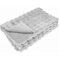 vidaXL Kunstfell Kaninchenfell Decke Grau 220 x 240 cm - Luxuriöse Kunstfell-Decke aus weichem Polyester, ideal für gemütliche Winterabende. Mit modernem Design und plüschiger Textur sorgt sie für Wärme und Stil in jedem Raum.