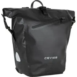 CEVISS 11.0001.01 Fahrradtasche Wasserdicht 25L - Wasserdichte Fahrradtasche mit 25L Volumen, ideal für Radtouren. Quick-Up Schnellmontage für einfache Handhabung und verstärkter Bodenschutz für Stabilität.