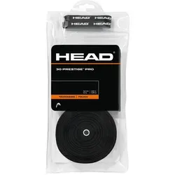 Head Overgrip Prestige Pro 0.6mm schwarz - Tennis-Zubehör, ideal für Spieler, die jederzeit mehr Gefühl und Spielbarkeit am Racket wünschen – 30 selbstklebende Overwraps im praktischen Clip-Beutel.