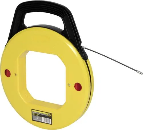CK 495052 - C.K Nylon-Kabeleinziehband 20 Meter - Kabeleinziehband für einfache Kabelverlegung, mit flexiblem Führungskopf für enge Biegungen und rotem Band für bessere Sichtbarkeit. Ideal für Elektriker und Heimwerker.