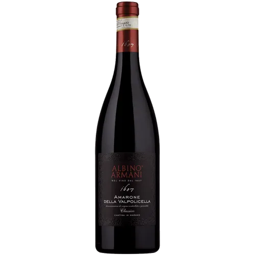 Albino Armani Amarone della Valpolicella Classico DOCG - Italienischer Rotwein mit 15,5 % Vol. - Italienischer Rotwein aus der Valpolicella-Region, Jahrgang 2019. Vollmundig und ideal zu Hauptgerichten, perfekt bei 14-16 °C genießen.