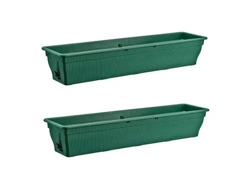 BURI Blumenkasten 2er Set mit Wasserspeicher – Stabil & Praktisch - Hochwertiger Blumenkasten mit integriertem Wasserspeicher für Balkon und Garten. Robuste Verarbeitung und vielseitige Einsatzmöglichkeiten. Ideal für Blumen und Kräuter – für langanhaltend schöne Pflanzen!