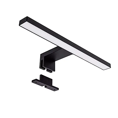 max K O M F O R T LED Spiegelleuchte Badleuchte Schminklicht Aufbauleuchte Schrankleuchte in schwarz eckig neutralweiß 5W IP44