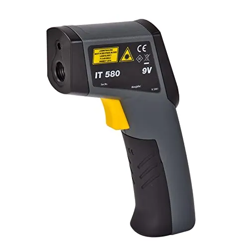 DEMA Infrarot Thermometer bis 580 °C – Präzises, berührungsloses Temperaturmessgerät für Küche und Werkstatt - Infrarot-Thermometer mit einem Messbereich von -40 °C bis 580 °C, ideal für schnelle und präzise Messungen ohne Kontakt, perfekt für Grill, Industrie und Heimwerk.
