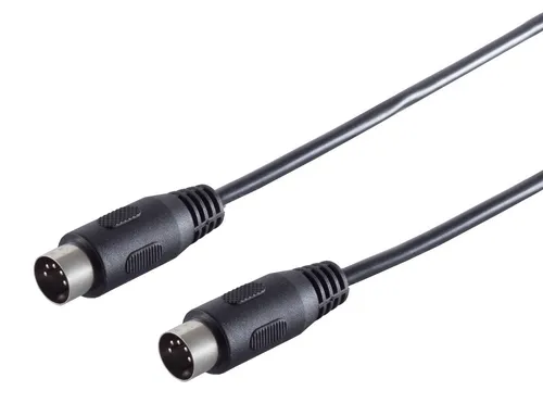 Audio / MIDI Kabel, 5-pol. DIN-Stecker DIN-Stecker, schwarz - Länge: 1,50 m