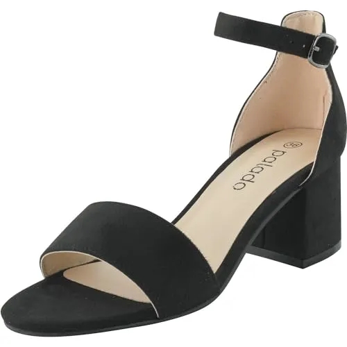 Palado Anael Absatzsandalen Damen - modische Sandaletten mit Absatz - bequeme Plateau Schuhe - stilvolle high heels plateau Schwarz UK6 - EU39