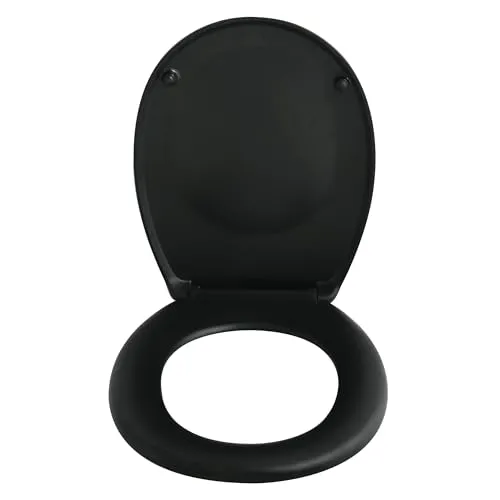 Spirella Premium Toilettendeckel oval mit Softclose - WC-Sitz aus langlebigem Duroplast mit antibakterieller Oberfläche und Softclose-Funktion für leises Schließen. Ideal für Standard-WCs und einfache Montage mit rostfreien Edelstahl-Scharniere.