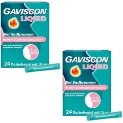 GAVISCON LIQUID Doppelpack 2X24X10 ml Suspension zum Einnehmen