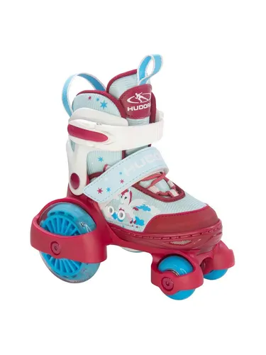 Hudora Roller Skates My First Quad LED Unicorn Größe 26-29 - Roller Skates mit LED, verstellbar für Kinder von 3-8 Jahren. Bieten Spaß und Sicherheit beim Spielen im Freien.