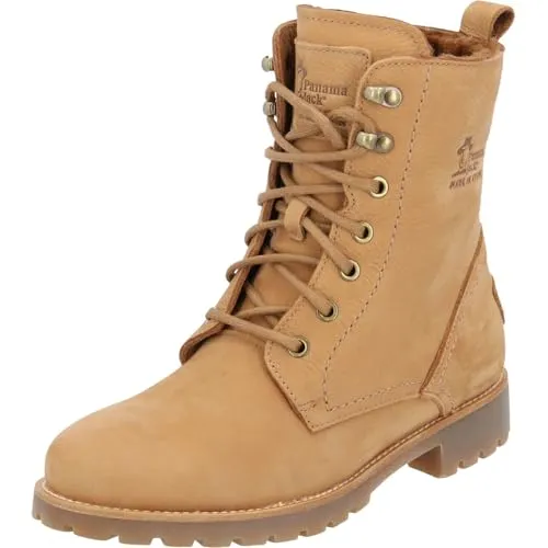 Panama Jack Damen Fara Igloo Trav Combat Boot - Wasserfeste Wanderschuhe in Camel, Größe 36 EU - Wanderschuhe aus wasserfestem Nubukleder mit natürlichem Futter, ideal für Outdoor-Abenteuer und Komfort bei jedem Wetter.
