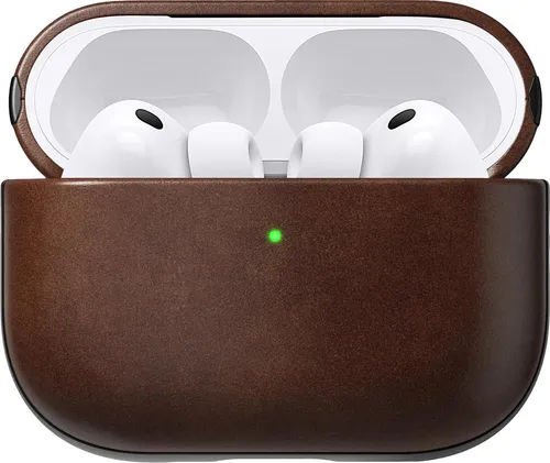 Nomad Modern Leather Case für Airpods Pro3 - Rustikales Braun - Stylisches Lederetui für Airpods Pro3 in rustikalem Braun, schützt vor Kratzern und Stößen, ideal für den täglichen Gebrauch.