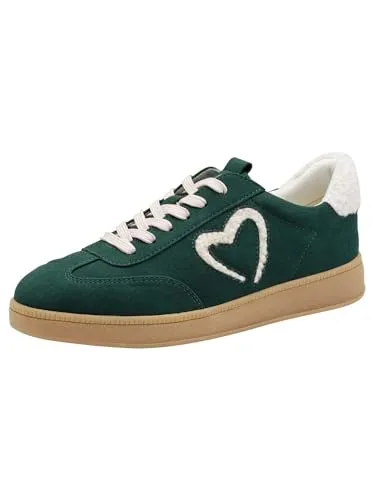Marco Tozzi by Guido Maria Kretschmer Damen Sneaker flach mit weichem Innenfutter, Grün (Bottle Comb), 38 EU - Bequeme Damen Sneaker mit weicher Feel me Sohle für hohen Tragekomfort. Das innovative Innenfutter sorgt für ein angenehmes Gefühl. Hochwertige Materialien und optimale Passform garantieren einen stilvollen Auftritt.