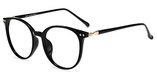 Firmoo Blaulichtfilter Brille ohne Sehstärke für Damen/Herren, Anti Blaulicht UV Schutzbrille, TR Vollrandbrille gegen Augenbelastung Entspiegelte Nerdbrille Schwarz