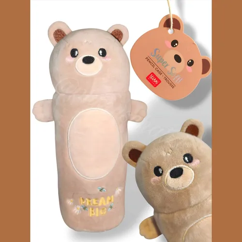 Legami Federmäppchen Super Soft Teddy Bear PPC0002 flauschig & süß  Kawaii