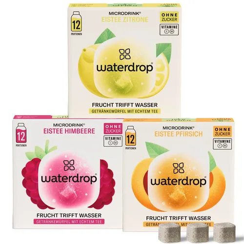 waterdrop® Eistee Trio Zitrone Pfirsich Himbeere
