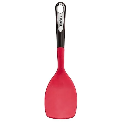 Tefal Pfannenwender "Ingenio" in Rot - 36 cm Flexibel und Hitzebeständig - Praktischer Pfannenwender aus Silikon und Kunststoff, ideal für beschichtete Töpfe und Pfannen. Flexibler Kopf und hitzebeständig, spülmaschinenfest für einfache Reinigung.