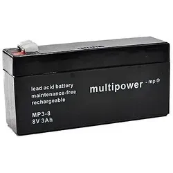 Multipower MP3-8 AGM 8 V 3 Ah - 4,8mm Faston