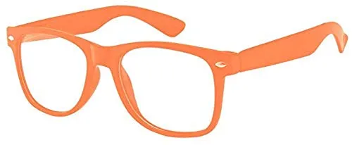 Boolavard Kids Nerd Brille Clear Lens Geek Fake Brillen für Mädchen Jungen Brillen Alter 4-12 (Orange)