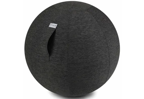 VLUV STOV Sitzball-Stoff Anthrazit 60 - 65 cm - Ergonomische Sitzhilfe für gesundes Sitzen im Büro oder Zuhause. Der VLUV STOV passt sich optimal an und bietet höchsten Komfort. Mit abnehmbarer, waschbarer Hülle und robustem Design bis 120kg.