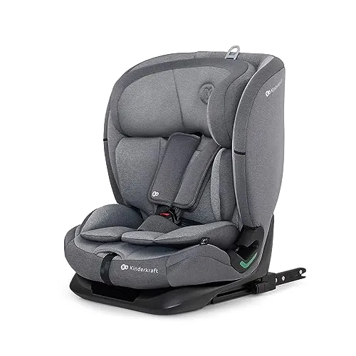 Kinderkraft Kindersitz ONETO3 i-Size cool gray - i-Size Kindersitz für Kinder von 75 bis 150 cm, mit ISOFIX-System, verstellbarer Kopfstütze und herausnehmbarem Einsatz für erhöhte Sicherheit und Komfort.