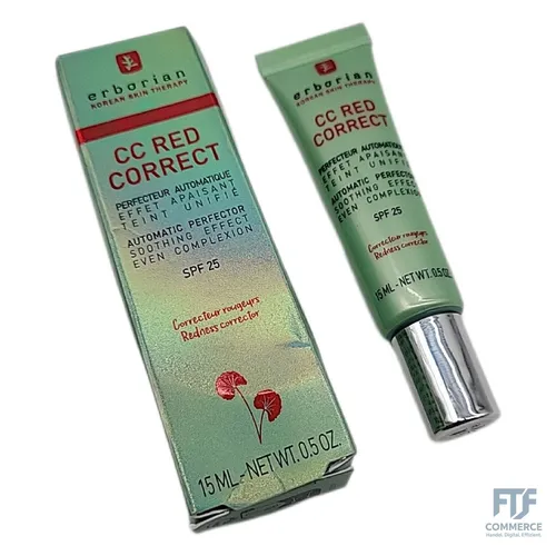 Erborian CC Red Correct SPF 25 15 ml - CC Cream zur Reduzierung von Rötungen, spendet sofortige Feuchtigkeit und vereint Makeup mit Hautpflege für ein strahlendes Hautbild.