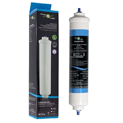 FilterLogic FFL-191X | Externer Wasserfilter kompatibel mit Samsung, LG Kühlschränken, ersetzt DA29-10105J, HAFEX/EXP, HAFEX, 5231JA2010B, FSS-002, ADQ73693903, ADQ736939 Filterpatronen Filter