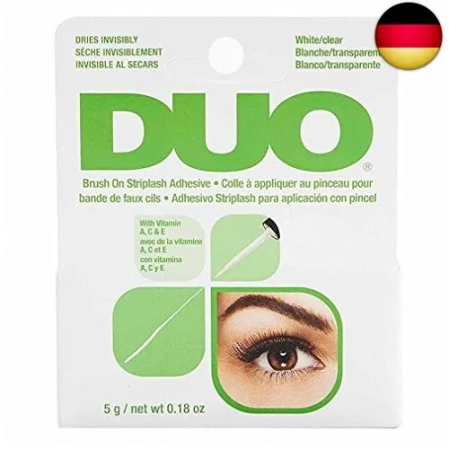 ARDELL DUO Brush Adhesive mit Vitamin A, C und E | Wimpernkleber durchsichtig |