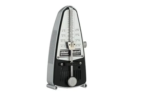 Wittner Metronom Taktell Piccolo 830 - Mechanisch und Batteriefrei - Metronome aus robustem Kunststoff für Langlebigkeit, mechanisch zum Aufziehen – kein Batteriewechsel nötig. Made in Germany, ideal für Musiker, die präzises Timing benötigen.