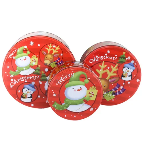 3er Keksdosen Set mit Weihnachtsmotiv - Metall Vorratsdosen - Vorratsdosen Set aus Metall in 3 Größen, ideal zum Aufbewahren von Weihnachtsgebäck. Mit festlichen Motiven wie Merry Christmas! perfekt für die Adventszeit.