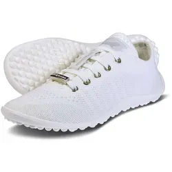 leguano go Sneaker: White (weiß, Numeric_40) - Sneaker mit viel Platz für die Zehen, ultrabequem und mit robuster, rutsch- sowie abriebfester Sohle. Made in Germany für höchsten Tragekomfort.