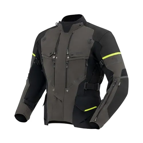 REBELHORN Range Motorradjacke Herren | Textil mit Sympatex Membran - Vielseitige Motorradjacke mit PRO-SHIELD SYSTEM für optimalen Schutz und POWER-FLOW SYSTEM für hervorragende Belüftung. Ideal für Fahrten bei jedem Wetter.