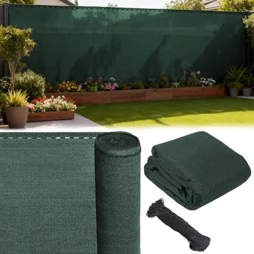 BB Sport Sichtschutz 2m x 5m Green Zaunblende UV-resistent und reißfest - Vielseitiger Sichtschutz aus 100% HDPE, ideal für Garten und Tennisplätze. Hohe Reißfestigkeit und einfache Befestigung mit Nylonkordel. Perfekt für Wind- und Staubschutz!