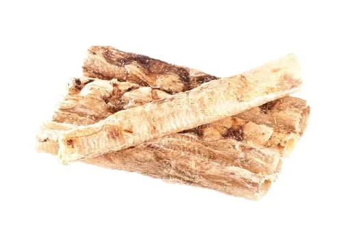 mascota vital - Straußen-Strossen - 100% Strauß, schonend getrocknet - für ernährungssensible Hunde geeignet - für Allergiker geeignet (Straußen-Strossen 200g)