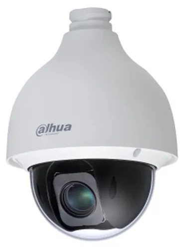 Dahua CCTV 2MP 25x Starlight HDCVI PTZ Kamera - DH-SD50225DB-HC in Weiß - Hochwertige PTZ-Sicherheitskamera mit 25x optischem Zoom für Innen- und Außenbereiche. Ideal für präzise Überwachung dank exzellenter Bildqualität bei minimalem Licht.